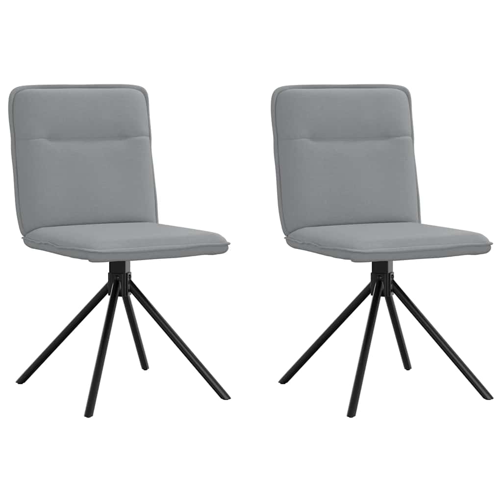Eetkamerstoelen 2 st stof lichtgrijs is nu te koop bij PeponiXL, paradijselijk wonen!