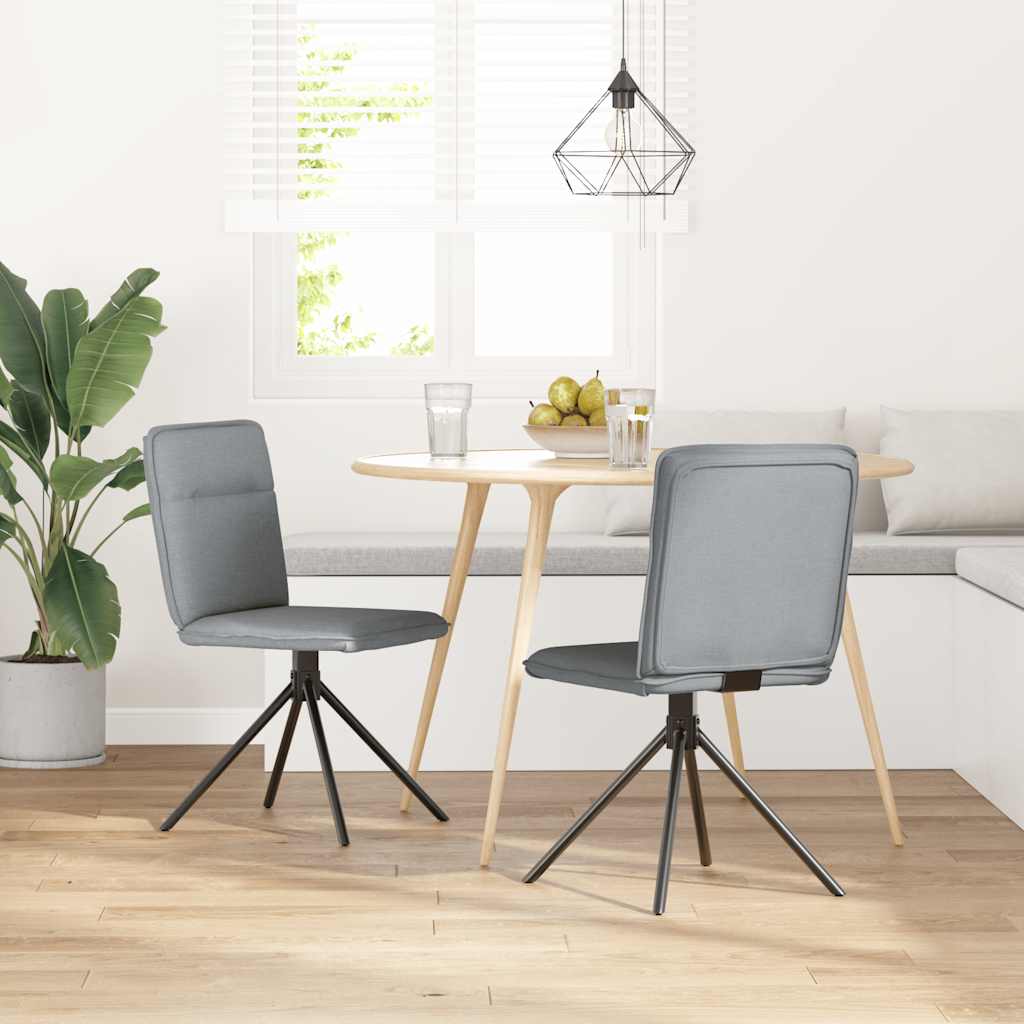 Eetkamerstoelen 2 st stof lichtgrijs is nu te koop bij PeponiXL, paradijselijk wonen!
