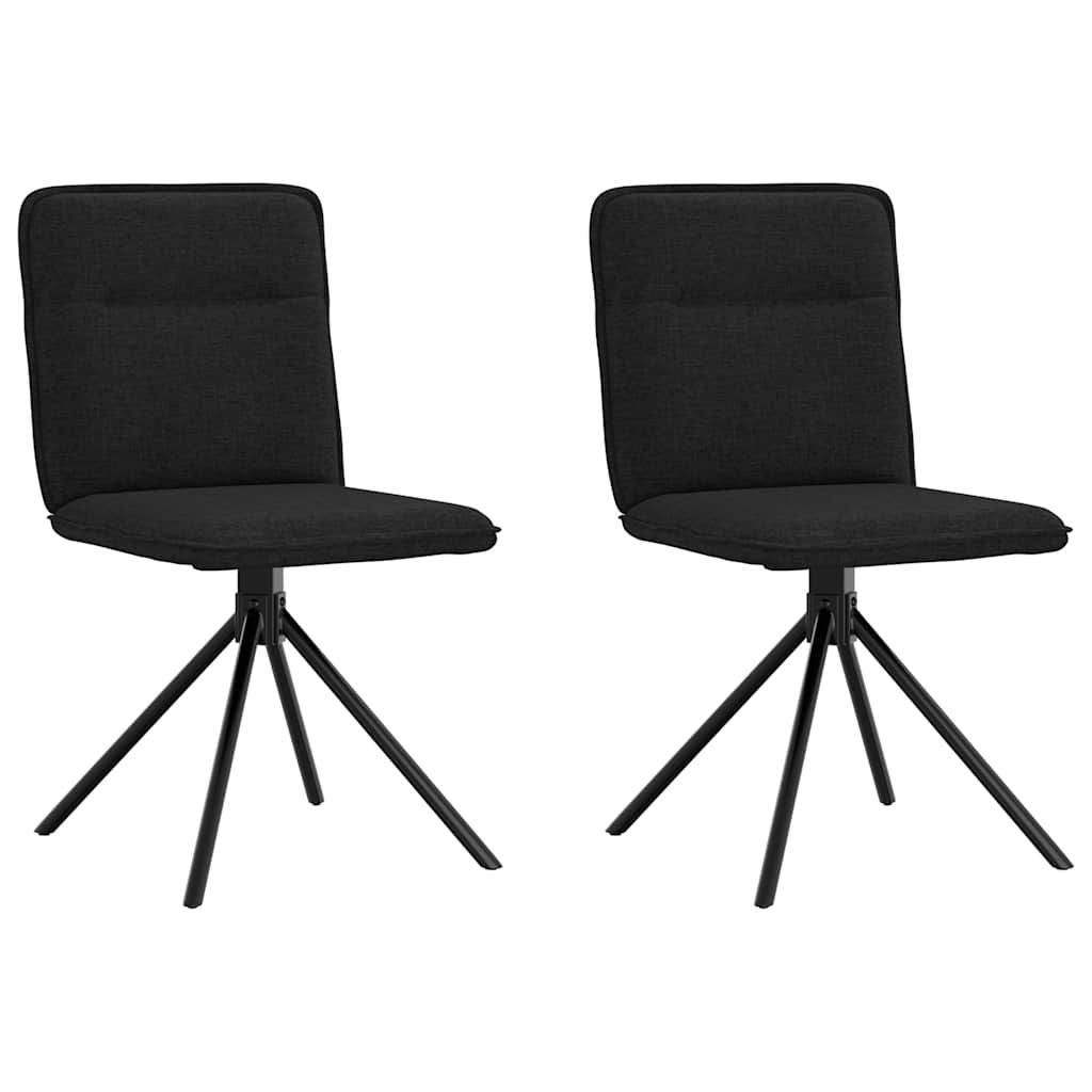 Eetkamerstoelen 2 st stof zwart is nu te koop bij PeponiXL, paradijselijk wonen!