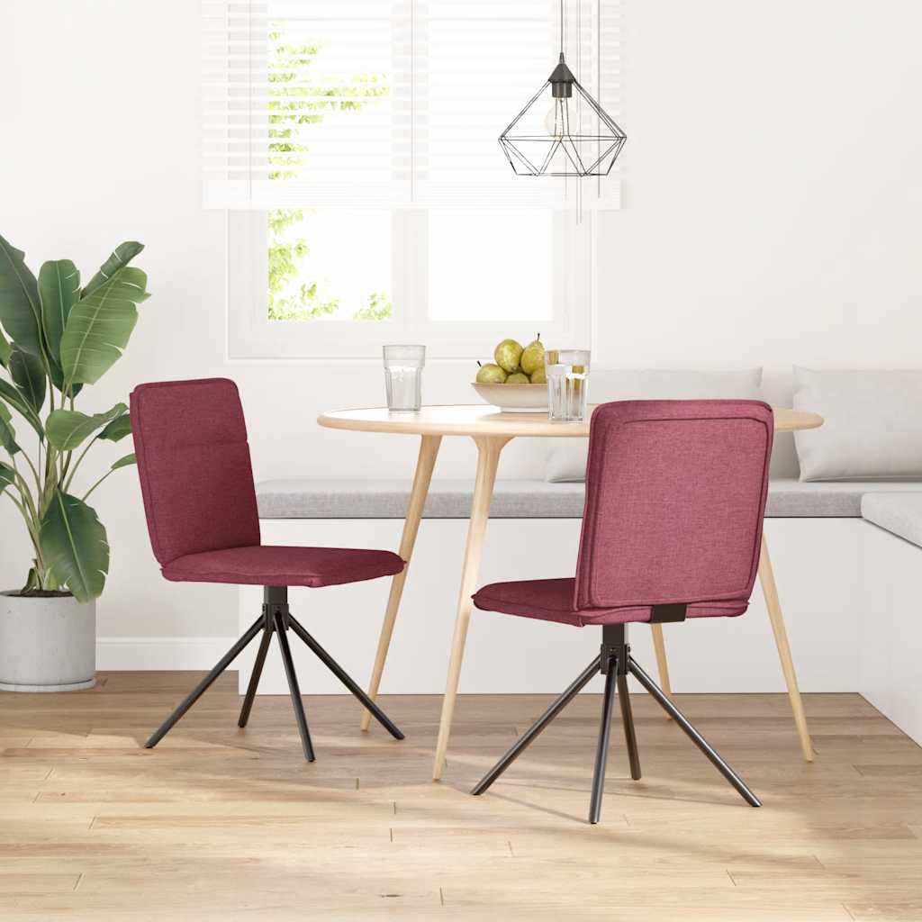 Eetkamerstoelen 2 st stof wijnrood is nu te koop bij PeponiXL, paradijselijk wonen!