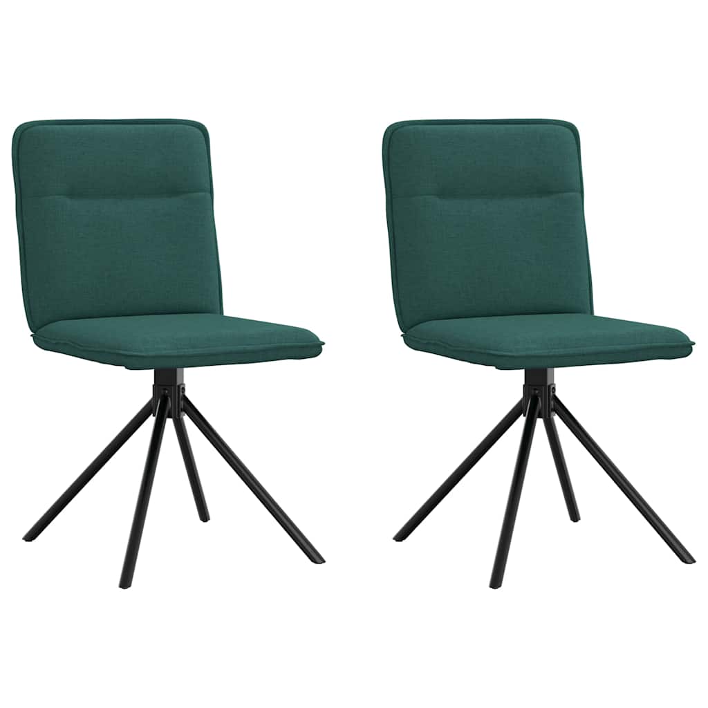 Eetkamerstoelen 2 st stof donkergroen is nu te koop bij PeponiXL, paradijselijk wonen!