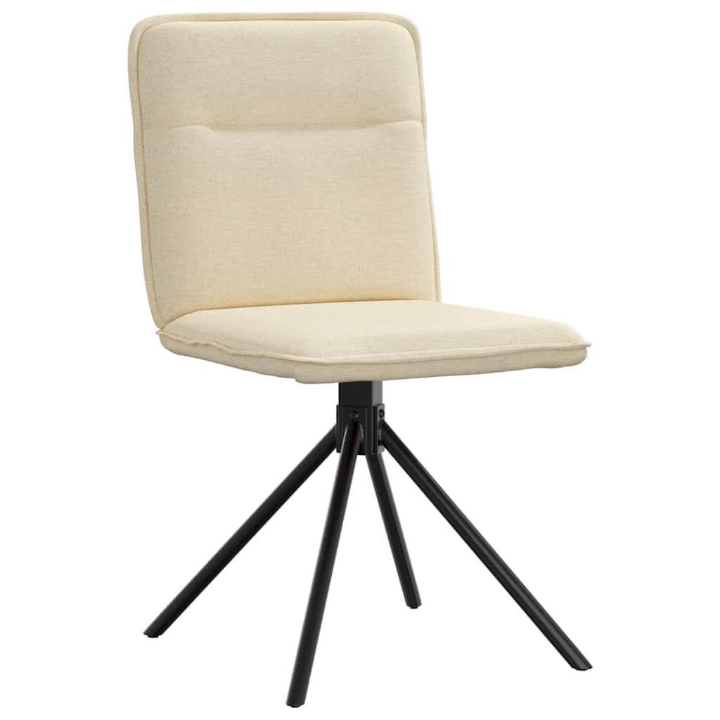 Eetkamerstoelen 2 st stof crèmekleurig is nu te koop bij PeponiXL, paradijselijk wonen!