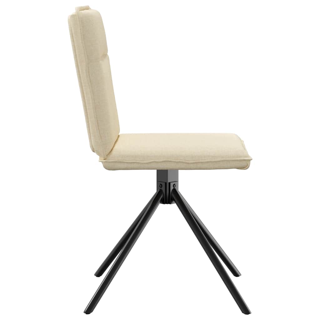 Eetkamerstoelen 2 st stof crèmekleurig is nu te koop bij PeponiXL, paradijselijk wonen!