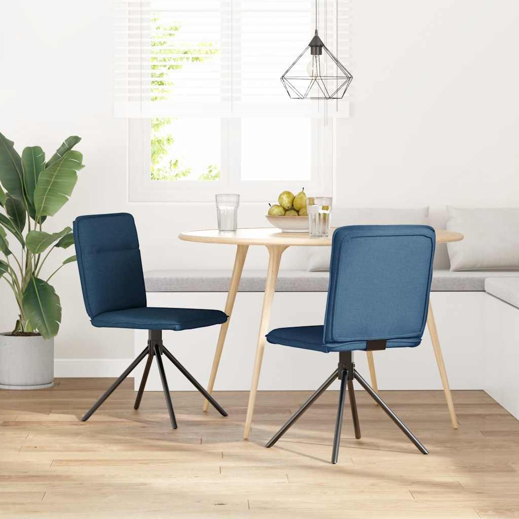 Eetkamerstoelen 2 st stof blauw is nu te koop bij PeponiXL, paradijselijk wonen!