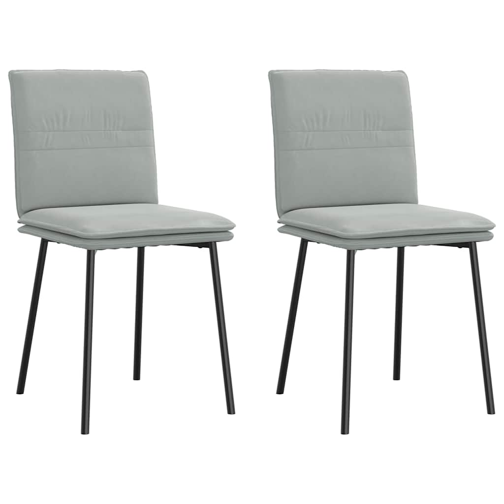 Eetkamerstoelen 2 st fluweel lichtgrijs is nu te koop bij PeponiXL, paradijselijk wonen!