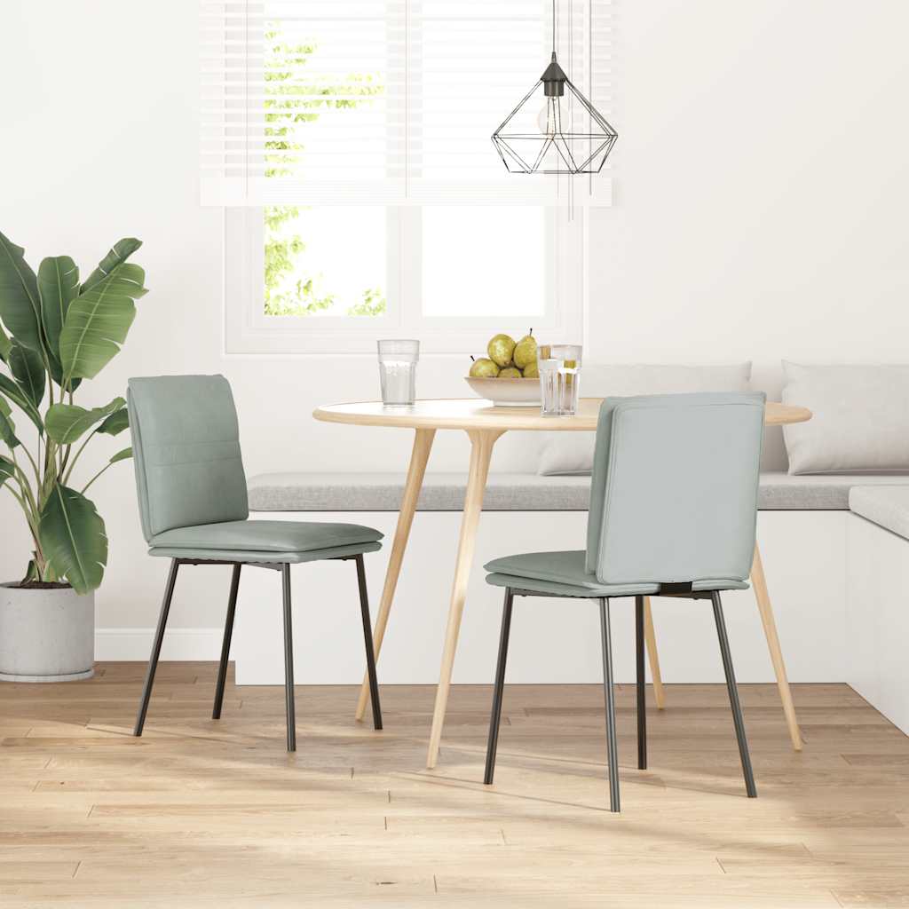 Eetkamerstoelen 2 st fluweel lichtgrijs is nu te koop bij PeponiXL, paradijselijk wonen!