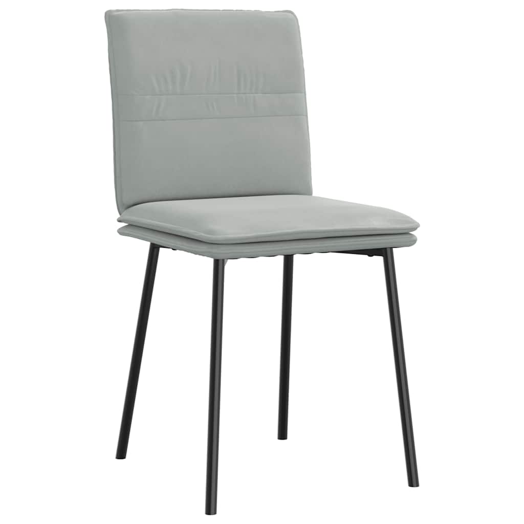 Eetkamerstoelen 2 st fluweel lichtgrijs is nu te koop bij PeponiXL, paradijselijk wonen!