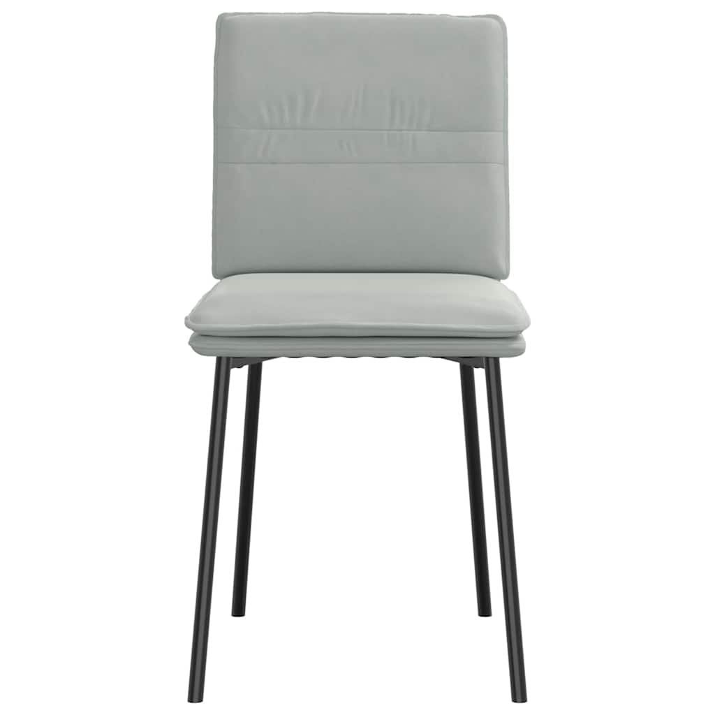 Eetkamerstoelen 2 st fluweel lichtgrijs is nu te koop bij PeponiXL, paradijselijk wonen!