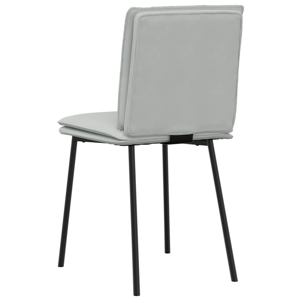 Eetkamerstoelen 2 st fluweel lichtgrijs is nu te koop bij PeponiXL, paradijselijk wonen!