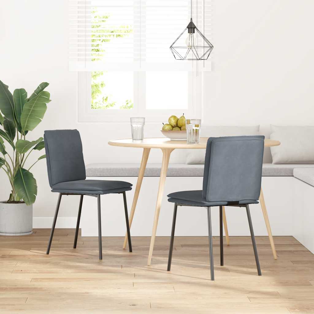 Eetkamerstoelen 2 st fluweel donkergrijs is nu te koop bij PeponiXL, paradijselijk wonen!