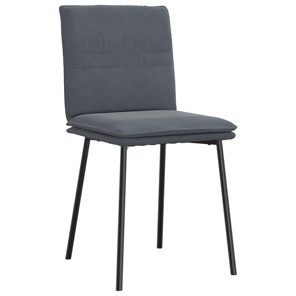 Eetkamerstoelen 2 st fluweel donkergrijs is nu te koop bij PeponiXL, paradijselijk wonen!