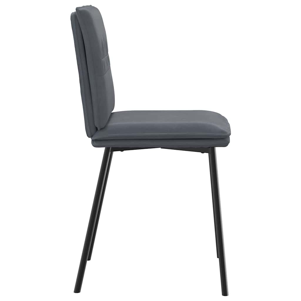 Eetkamerstoelen 2 st fluweel donkergrijs is nu te koop bij PeponiXL, paradijselijk wonen!