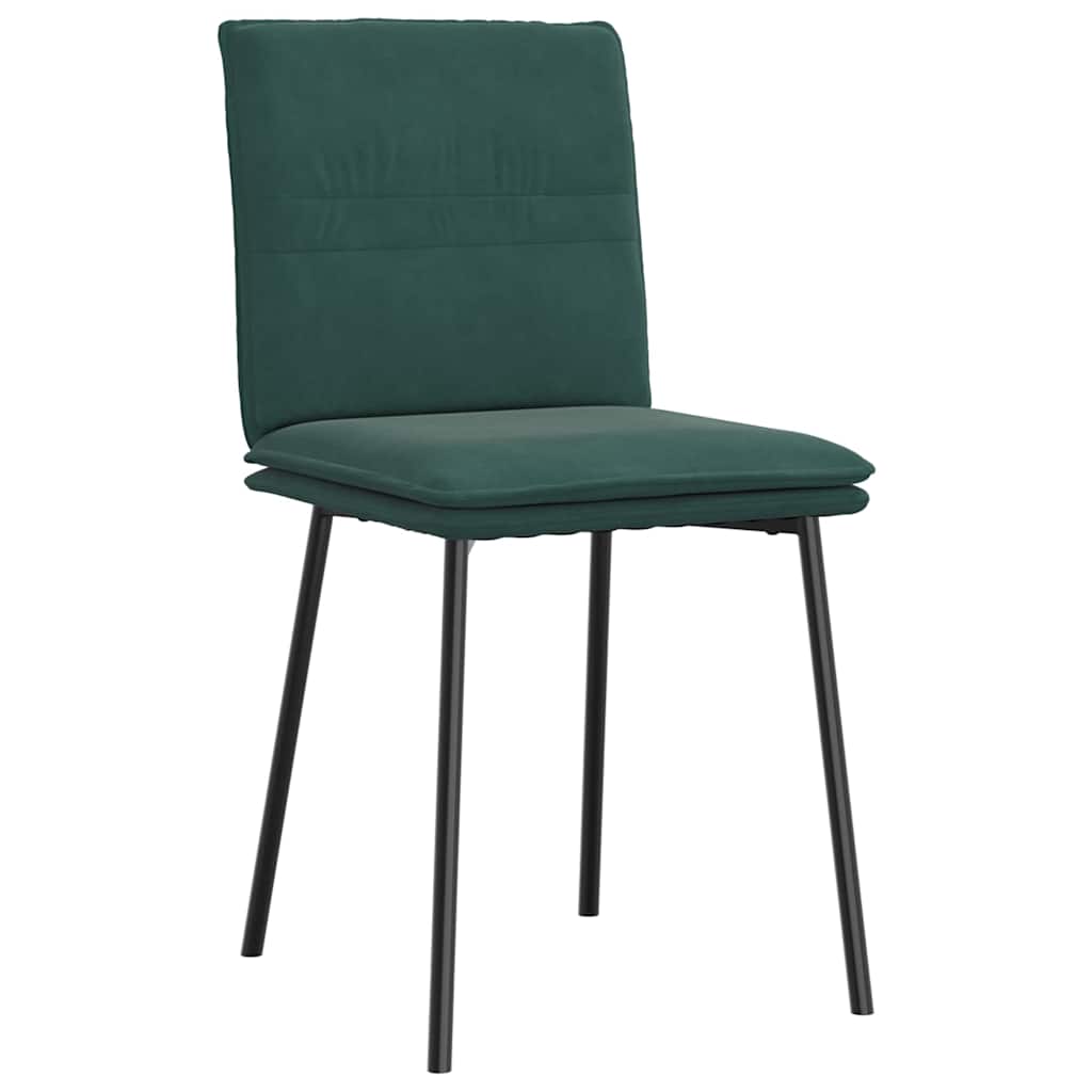 Eetkamerstoelen 2 st fluweel donkergroen is nu te koop bij PeponiXL, paradijselijk wonen!