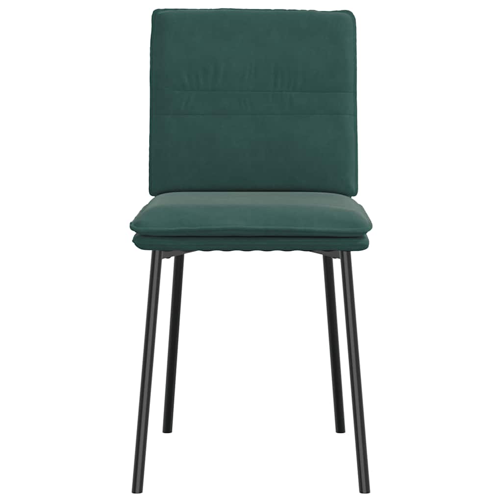 Eetkamerstoelen 2 st fluweel donkergroen is nu te koop bij PeponiXL, paradijselijk wonen!