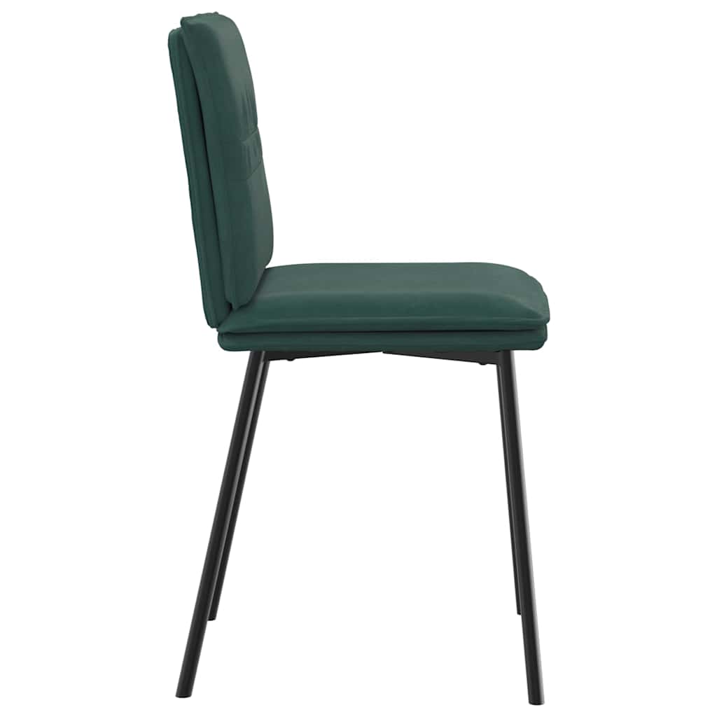 Eetkamerstoelen 2 st fluweel donkergroen is nu te koop bij PeponiXL, paradijselijk wonen!