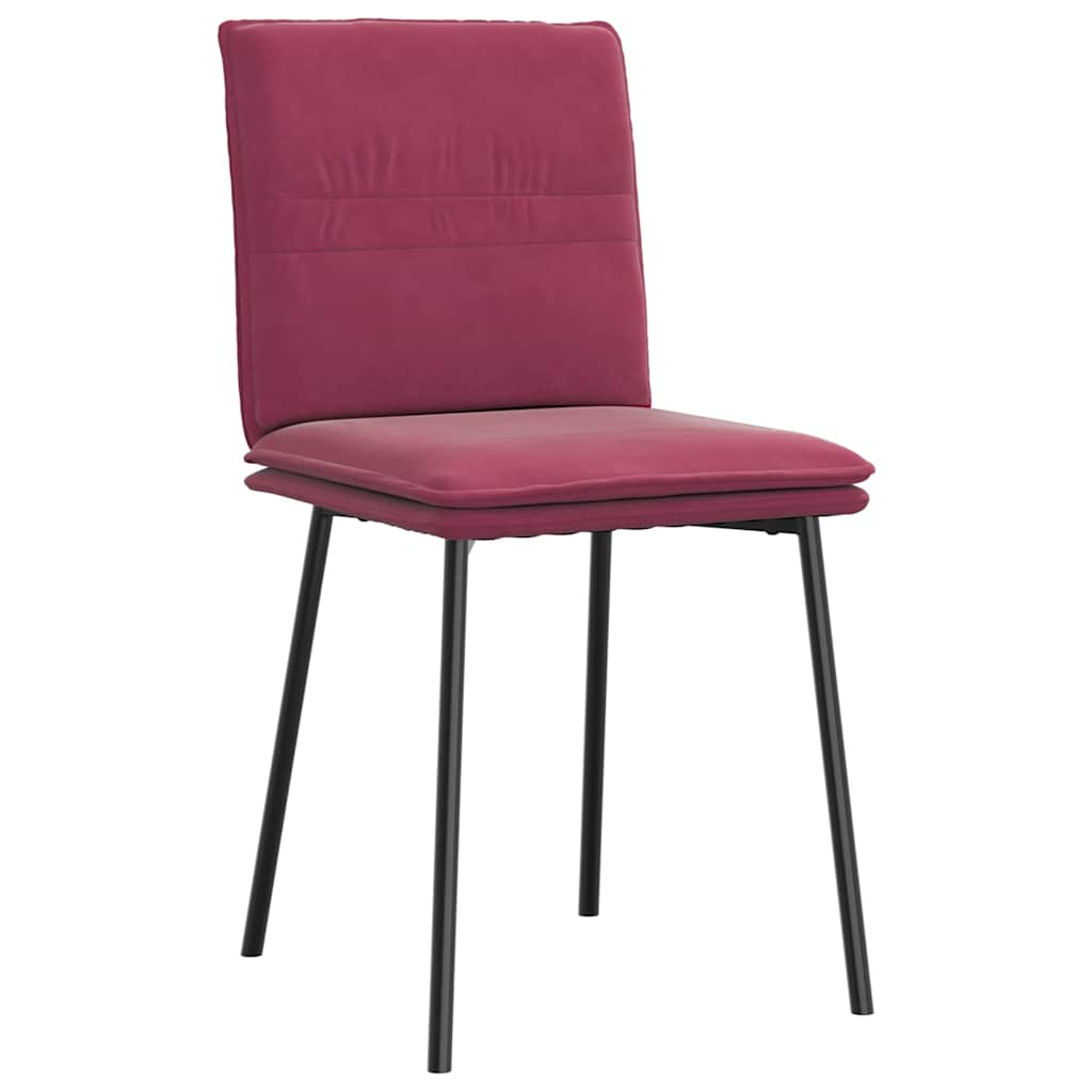 Eetkamerstoelen 2 st fluweel wijnrood is nu te koop bij PeponiXL, paradijselijk wonen!