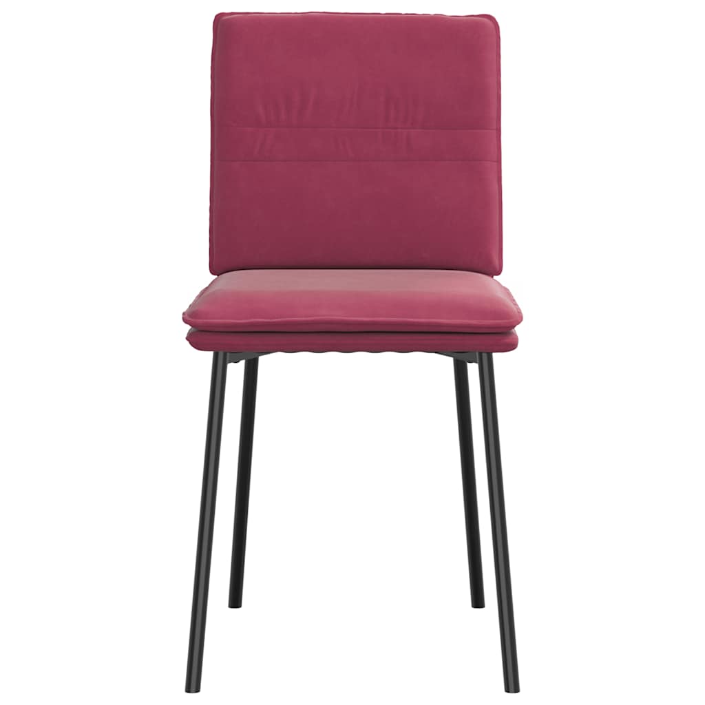 Eetkamerstoelen 2 st fluweel wijnrood is nu te koop bij PeponiXL, paradijselijk wonen!