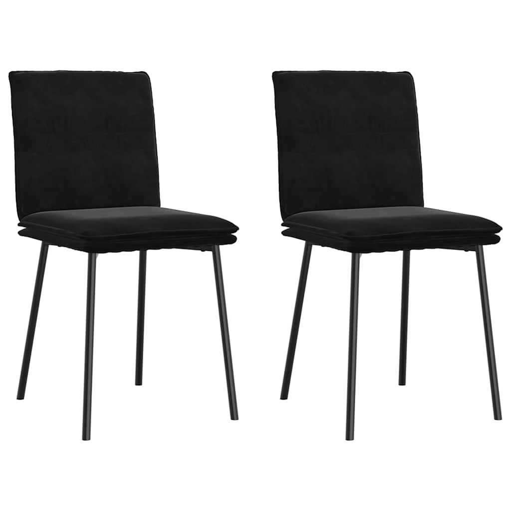 Eetkamerstoelen 2 st fluweel zwart is nu te koop bij PeponiXL, paradijselijk wonen!