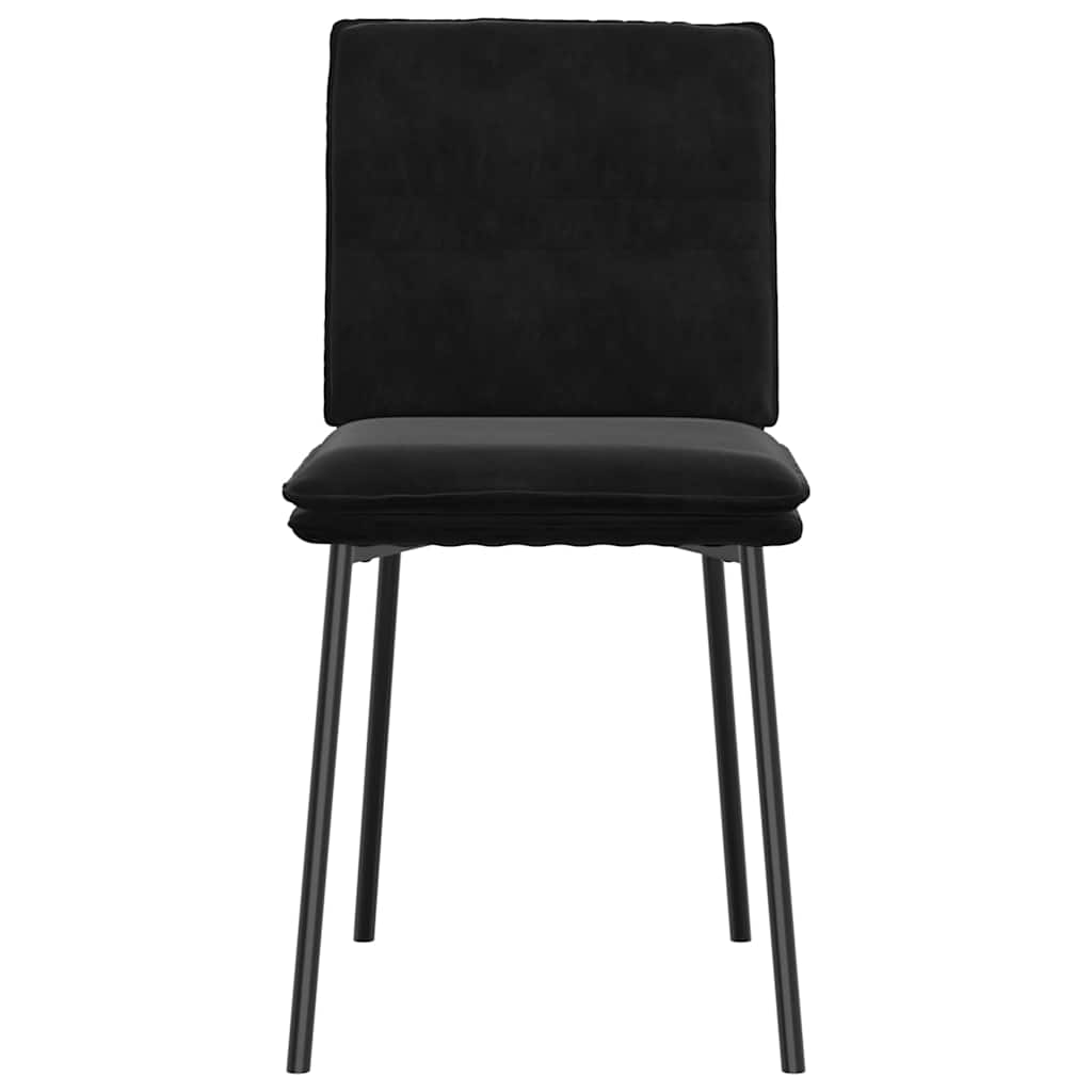 Eetkamerstoelen 2 st fluweel zwart is nu te koop bij PeponiXL, paradijselijk wonen!