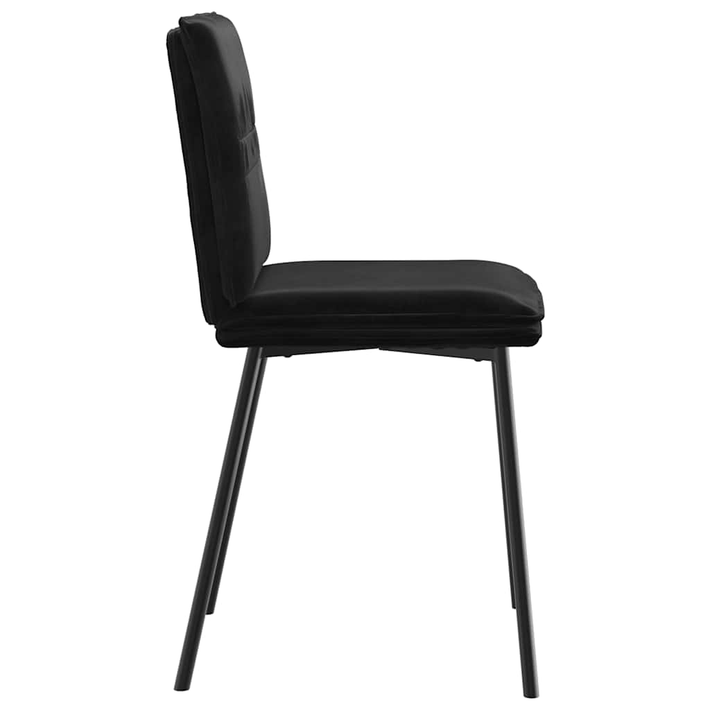 Eetkamerstoelen 2 st fluweel zwart is nu te koop bij PeponiXL, paradijselijk wonen!