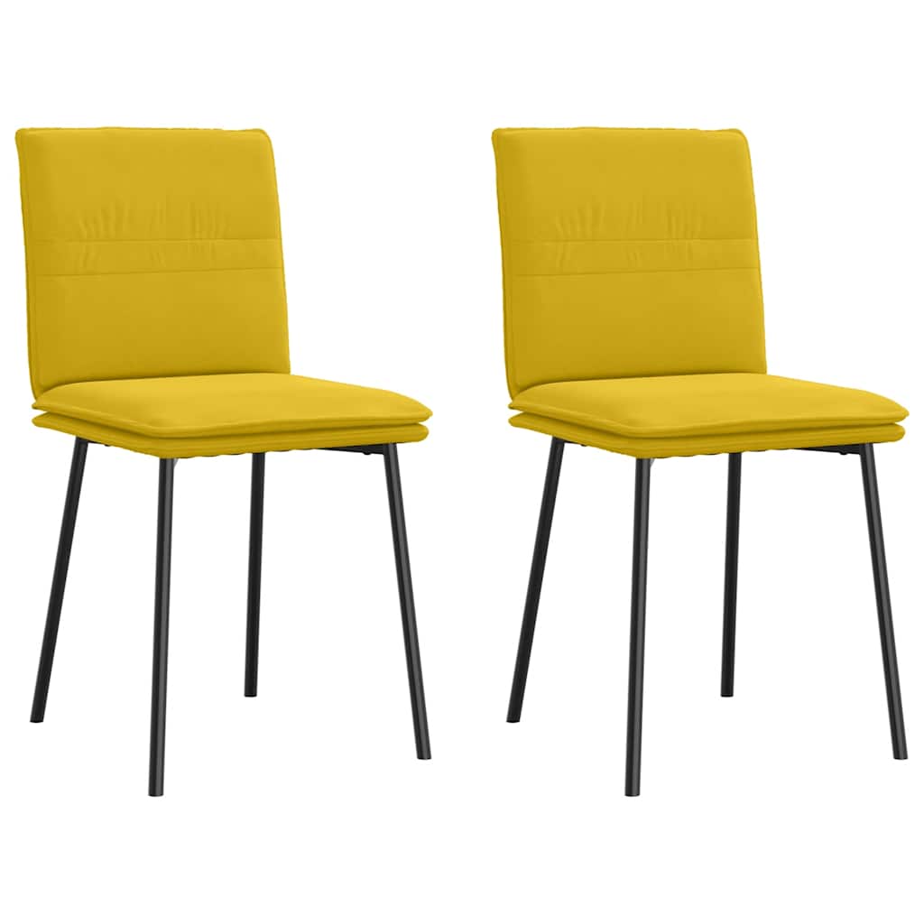 Eetkamerstoelen 2 st fluweel geel is nu te koop bij PeponiXL, paradijselijk wonen!