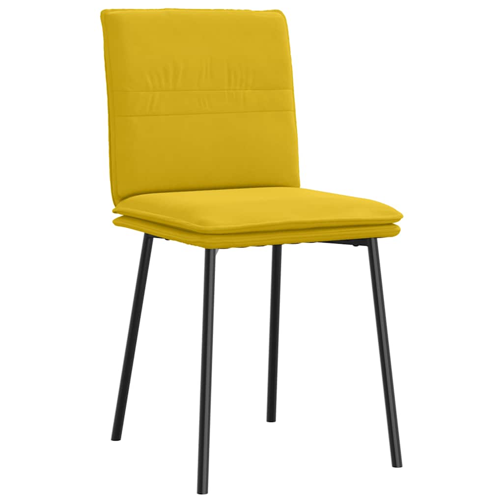 Eetkamerstoelen 2 st fluweel geel is nu te koop bij PeponiXL, paradijselijk wonen!