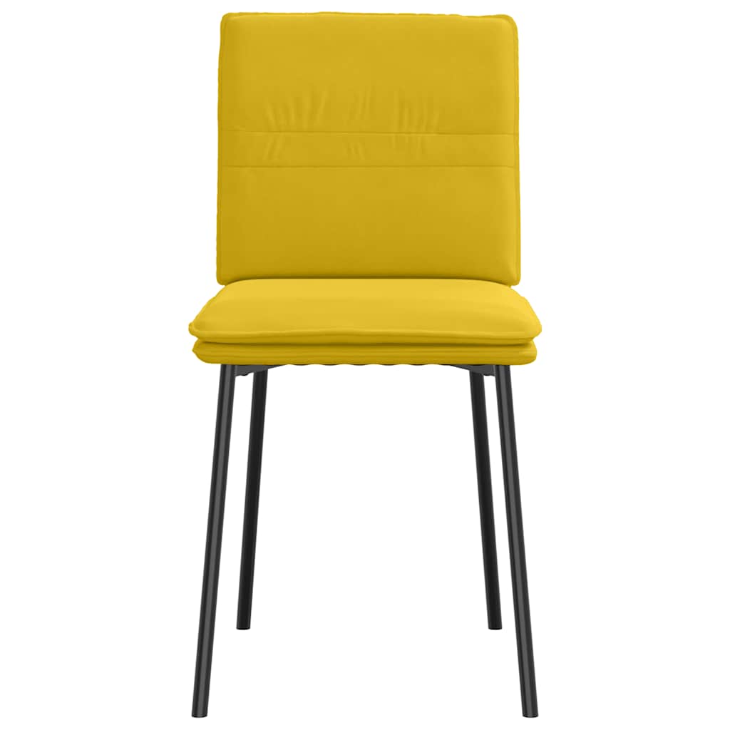 Eetkamerstoelen 2 st fluweel geel is nu te koop bij PeponiXL, paradijselijk wonen!