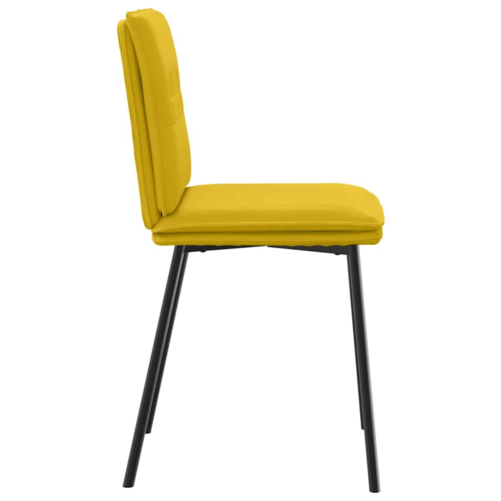 Eetkamerstoelen 2 st fluweel geel is nu te koop bij PeponiXL, paradijselijk wonen!