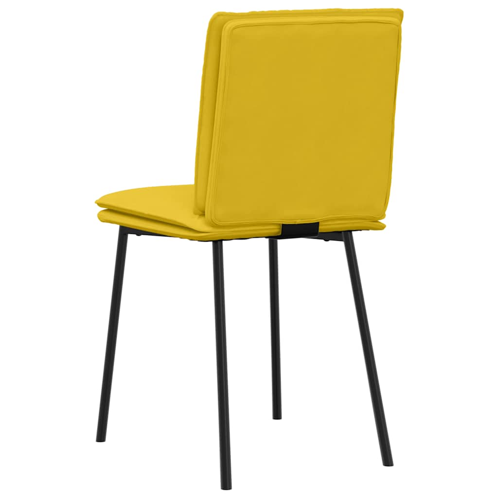 Eetkamerstoelen 2 st fluweel geel is nu te koop bij PeponiXL, paradijselijk wonen!