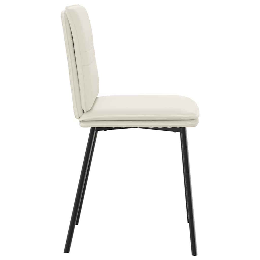 Eetkamerstoelen 2 st fluweel crèmekleurig is nu te koop bij PeponiXL, paradijselijk wonen!
