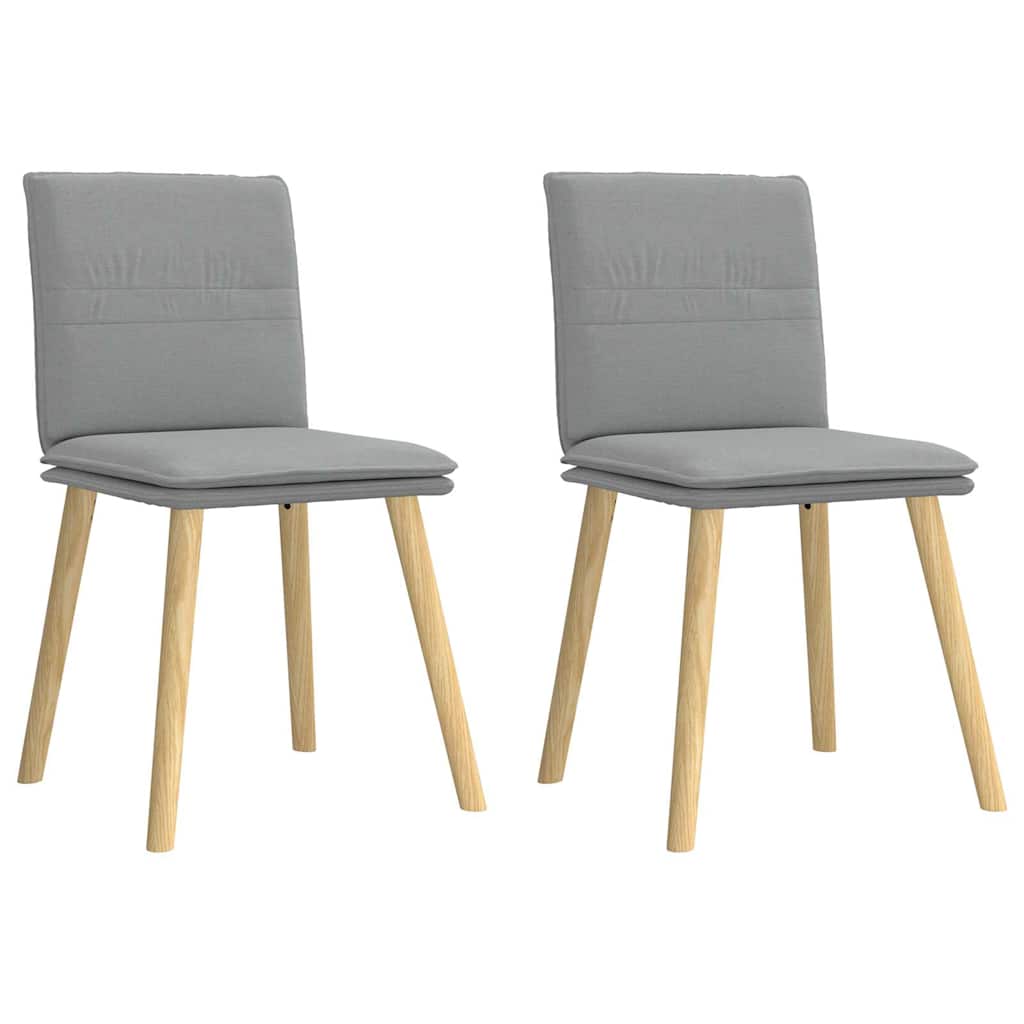 Eetkamerstoelen 2 st stof lichtgrijs is nu te koop bij PeponiXL, paradijselijk wonen!