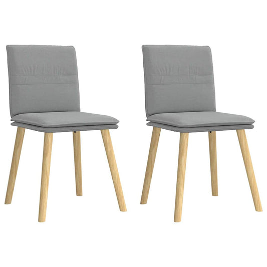 Eetkamerstoelen 2 st stof lichtgrijs is nu te koop bij PeponiXL, paradijselijk wonen!