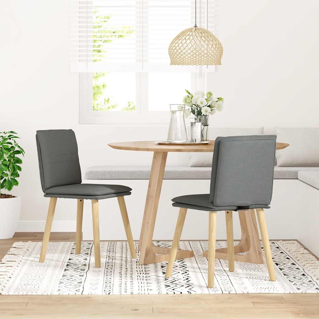 Eetkamerstoelen 2 st stof donkergrijs is nu te koop bij PeponiXL, paradijselijk wonen!
