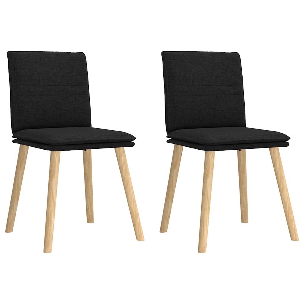 Eetkamerstoelen 2 st stof zwart is nu te koop bij PeponiXL, paradijselijk wonen!