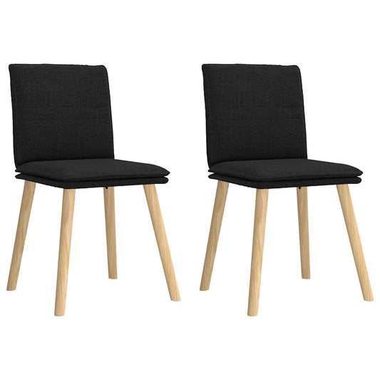 Eetkamerstoelen 2 st stof zwart is nu te koop bij PeponiXL, paradijselijk wonen!