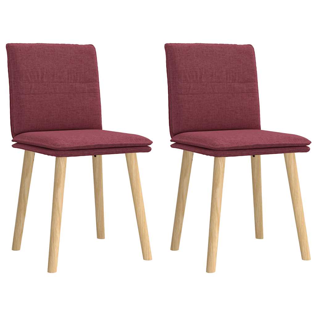 Eetkamerstoelen 2 st stof wijnrood is nu te koop bij PeponiXL, paradijselijk wonen!
