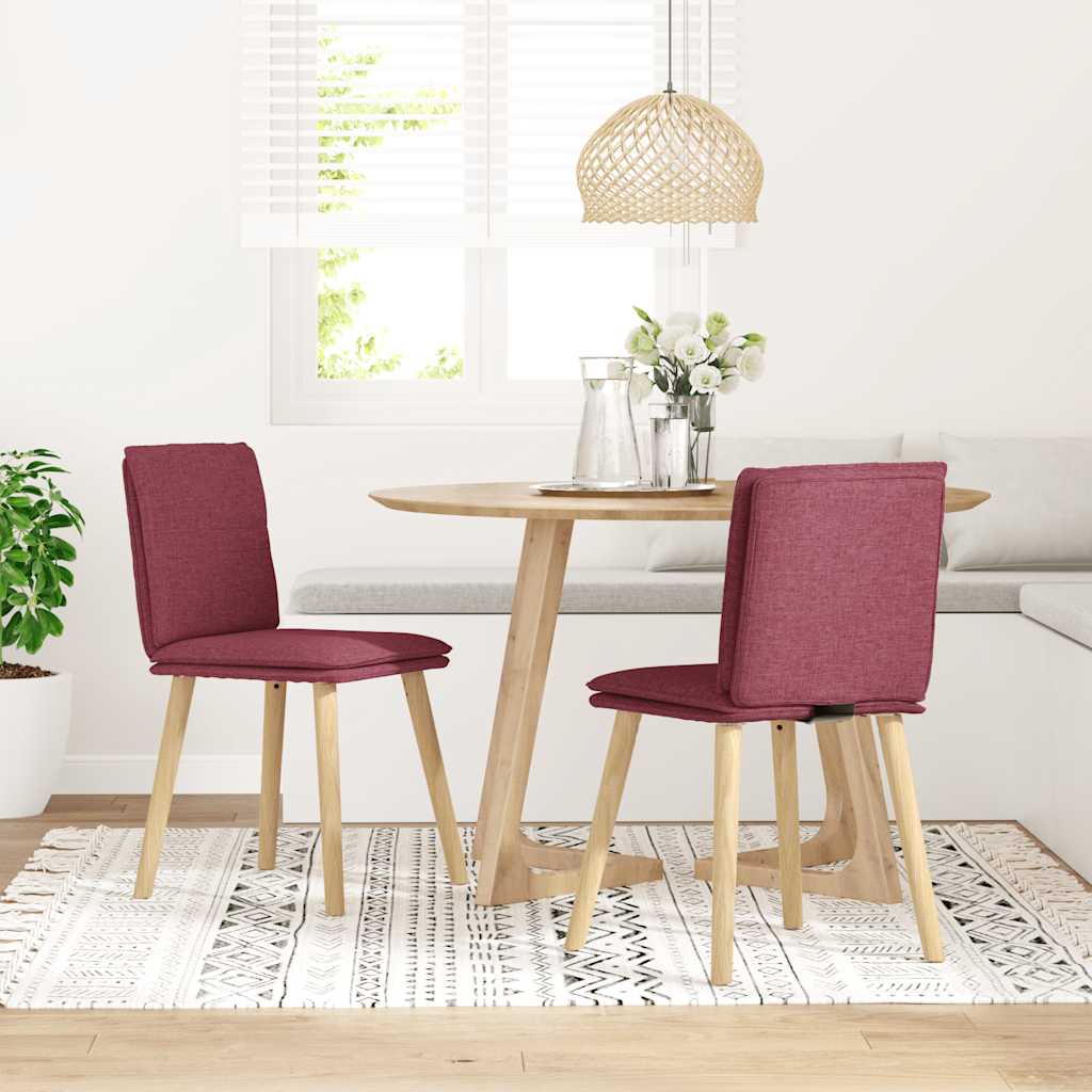 Eetkamerstoelen 2 st stof wijnrood is nu te koop bij PeponiXL, paradijselijk wonen!