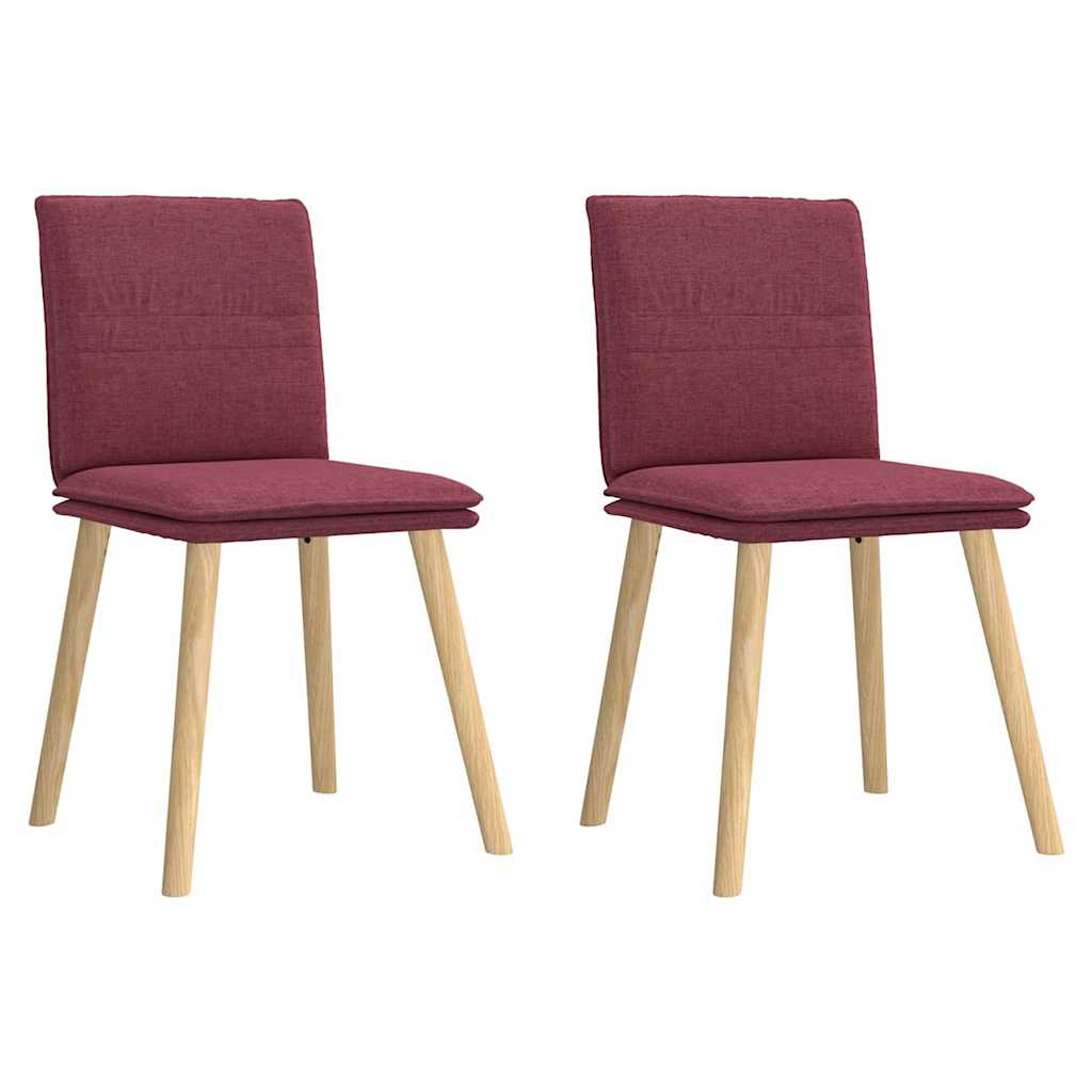 Eetkamerstoelen 2 st stof wijnrood is nu te koop bij PeponiXL, paradijselijk wonen!