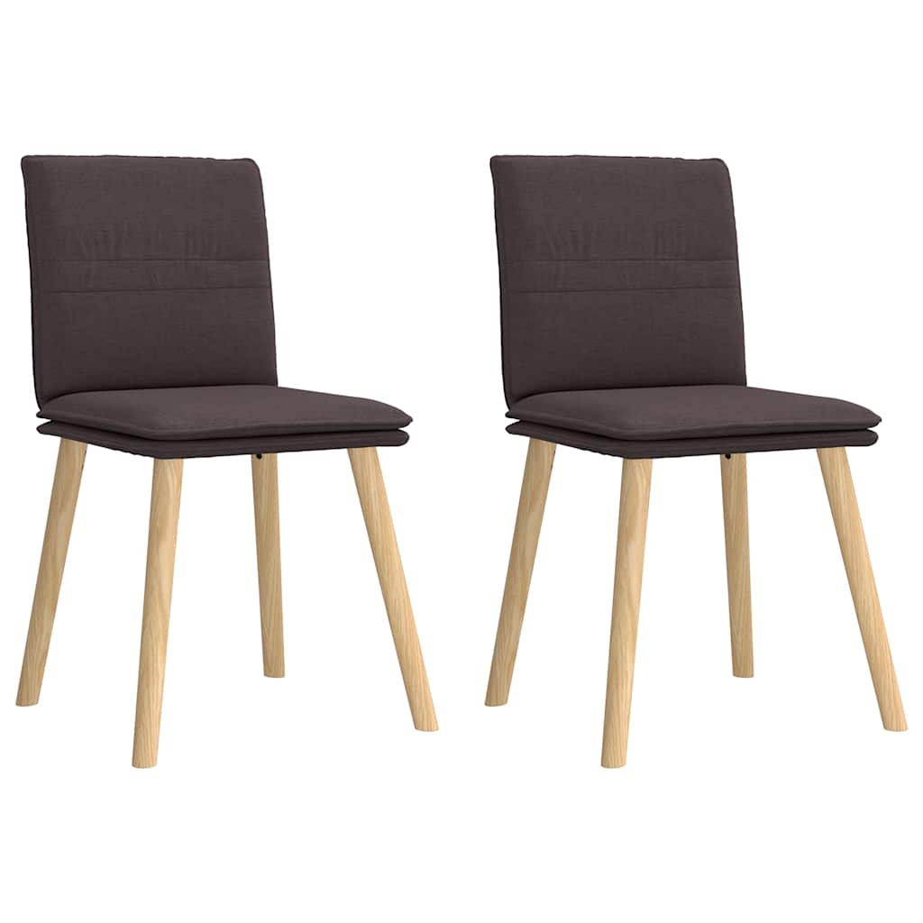 Eetkamerstoelen 2 st stof donkerbruin is nu te koop bij PeponiXL, paradijselijk wonen!