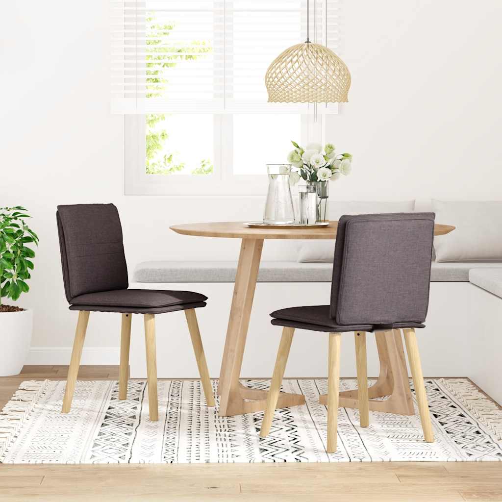 Eetkamerstoelen 2 st stof donkerbruin is nu te koop bij PeponiXL, paradijselijk wonen!