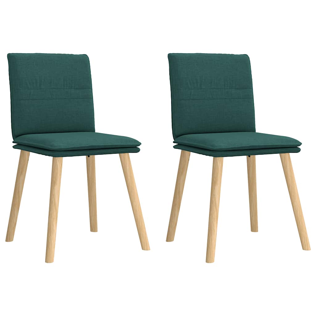 Eetkamerstoelen 2 st stof donkergroen is nu te koop bij PeponiXL, paradijselijk wonen!