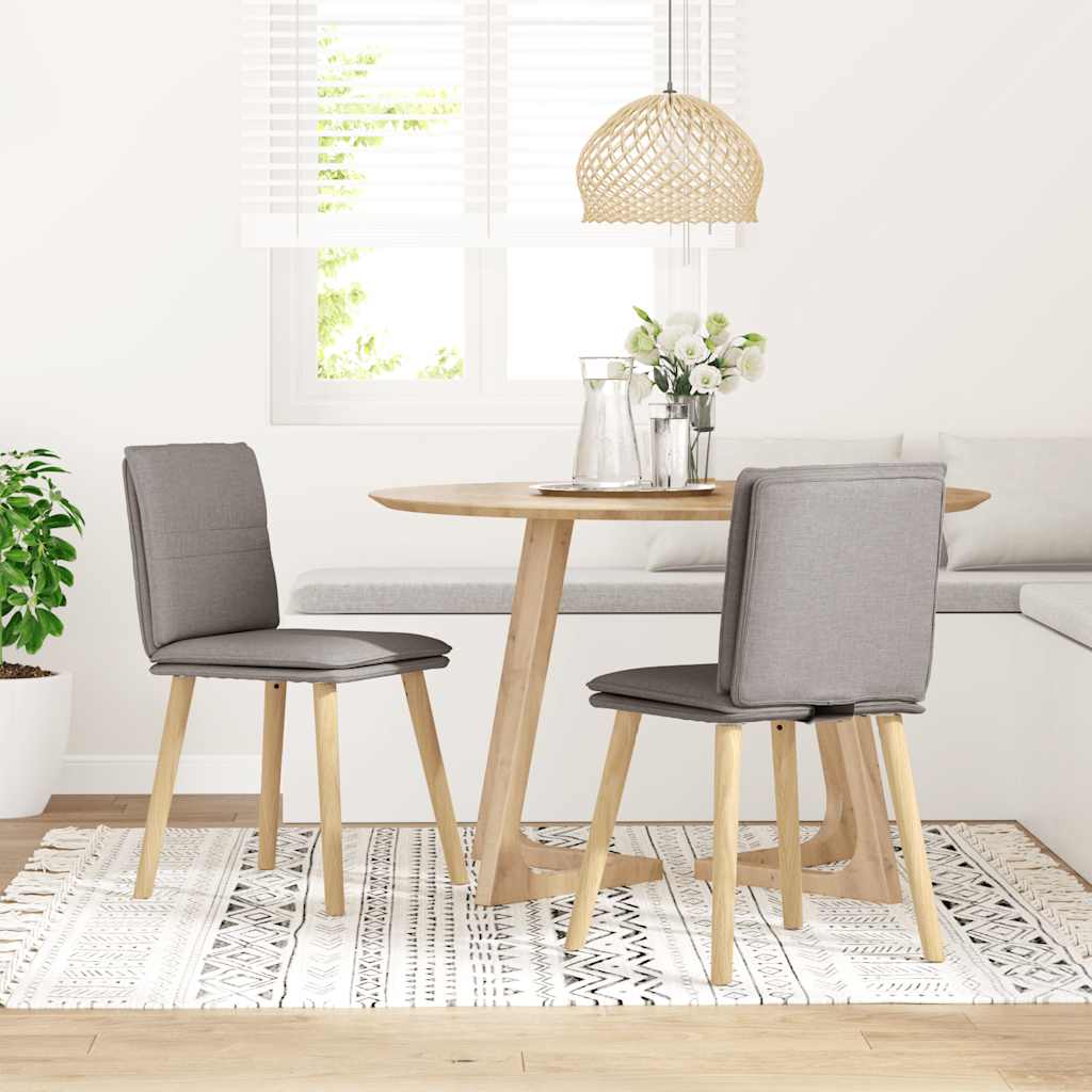 Eetkamerstoelen draaibaar 2 st stof taupe is nu te koop bij PeponiXL, paradijselijk wonen!