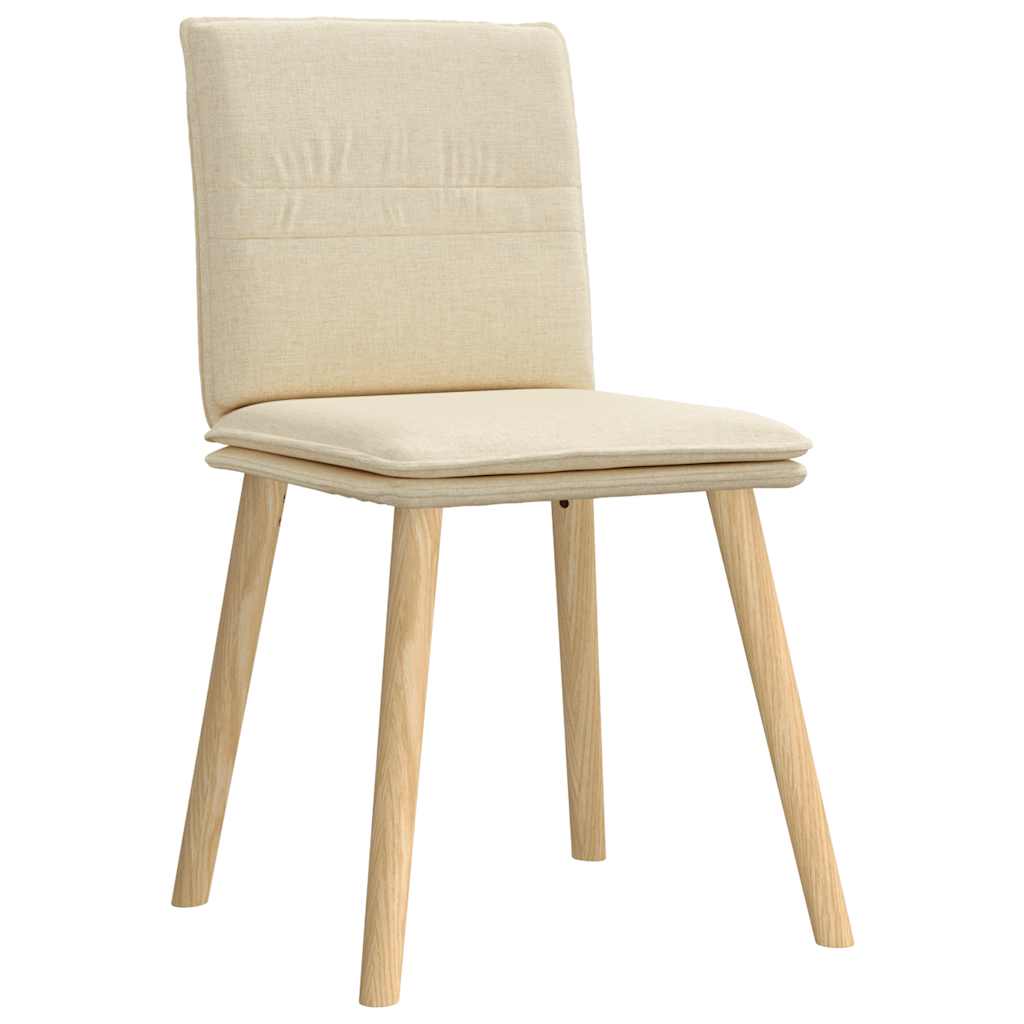 Eetkamerstoelen 2 st stof crèmekleurig is nu te koop bij PeponiXL, paradijselijk wonen!
