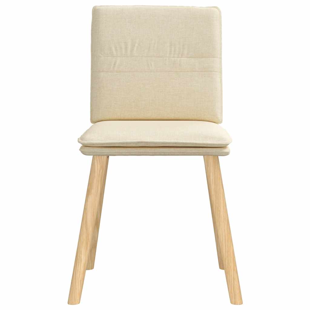 Eetkamerstoelen 2 st stof crèmekleurig is nu te koop bij PeponiXL, paradijselijk wonen!