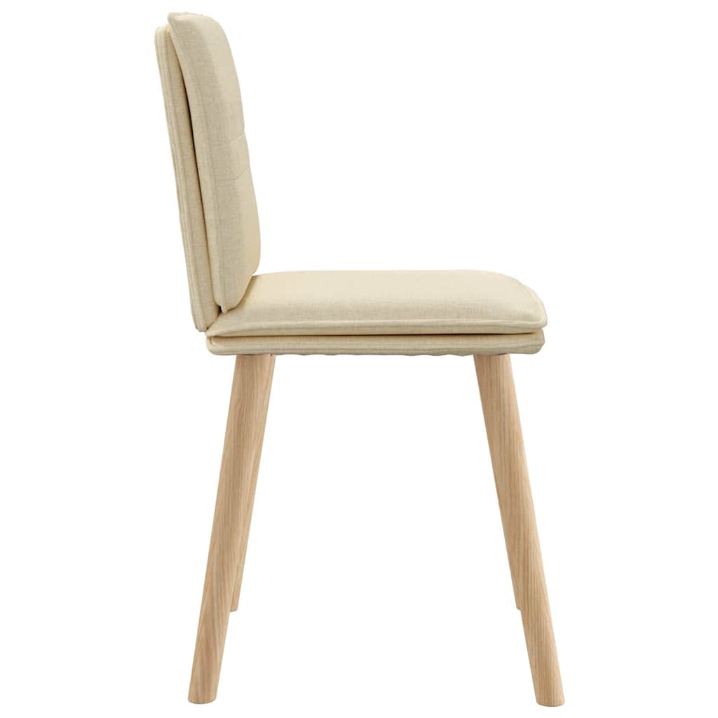 Eetkamerstoelen 2 st stof crèmekleurig is nu te koop bij PeponiXL, paradijselijk wonen!