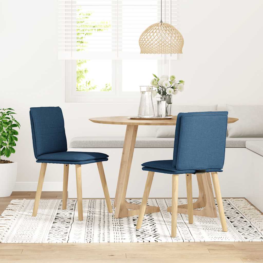 Eetkamerstoelen 2 st stof blauw is nu te koop bij PeponiXL, paradijselijk wonen!