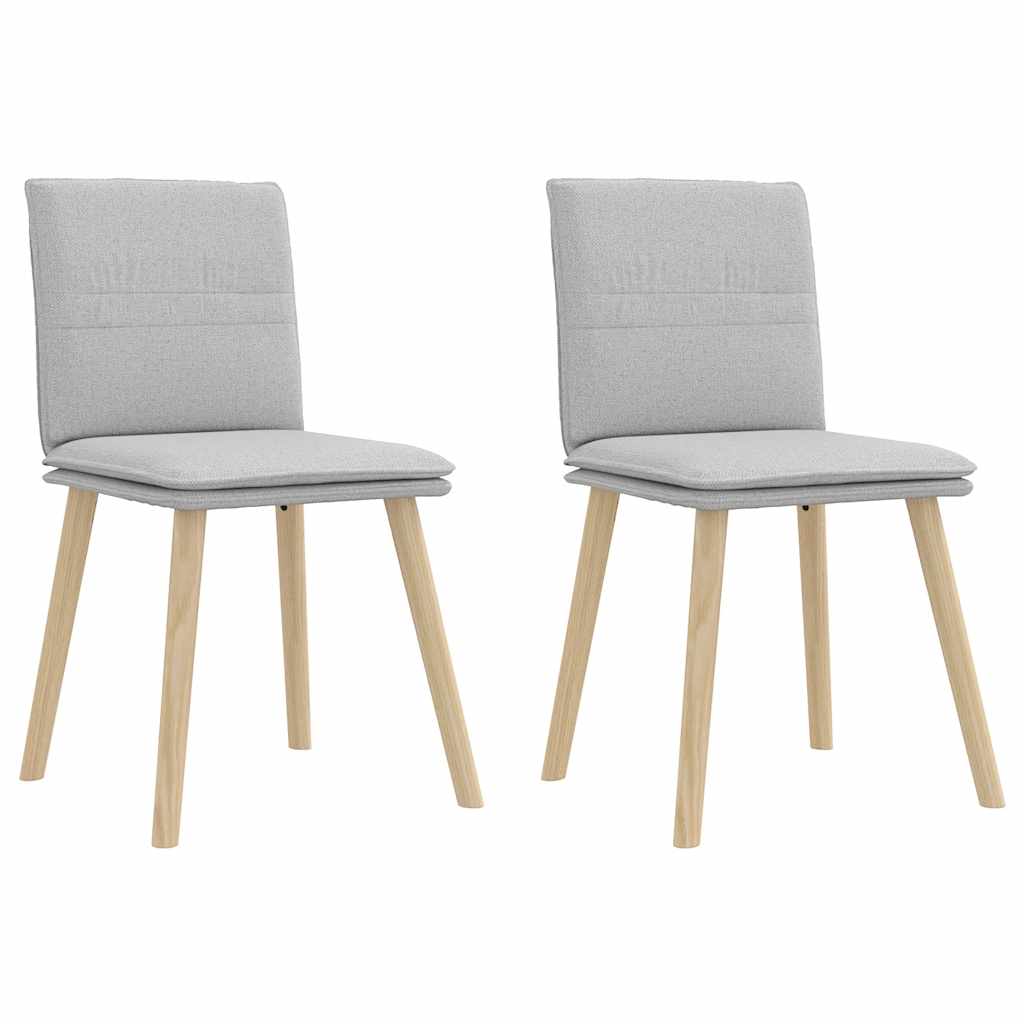 Eetkamerstoelen 2 st stof wolk grijs is nu te koop bij PeponiXL, paradijselijk wonen!