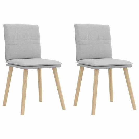 Eetkamerstoelen 2 st stof wolk grijs is nu te koop bij PeponiXL, paradijselijk wonen!