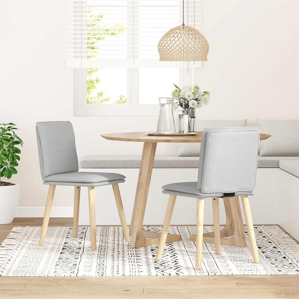 Eetkamerstoelen 2 st stof wolk grijs is nu te koop bij PeponiXL, paradijselijk wonen!