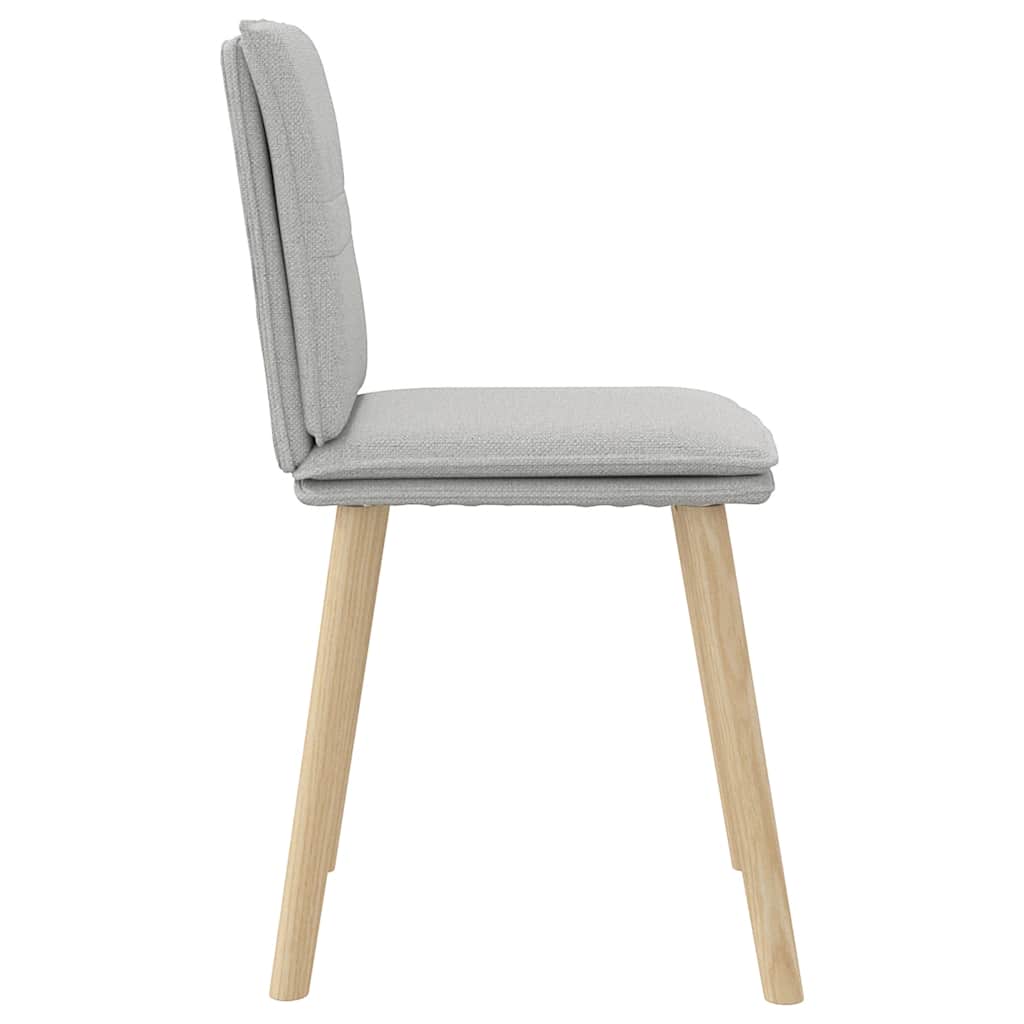 Eetkamerstoelen 2 st stof wolk grijs is nu te koop bij PeponiXL, paradijselijk wonen!